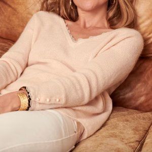 Sezane Nicky Jumper Nude Women Size Extra Small Kid Mohair Alpaca Sweater